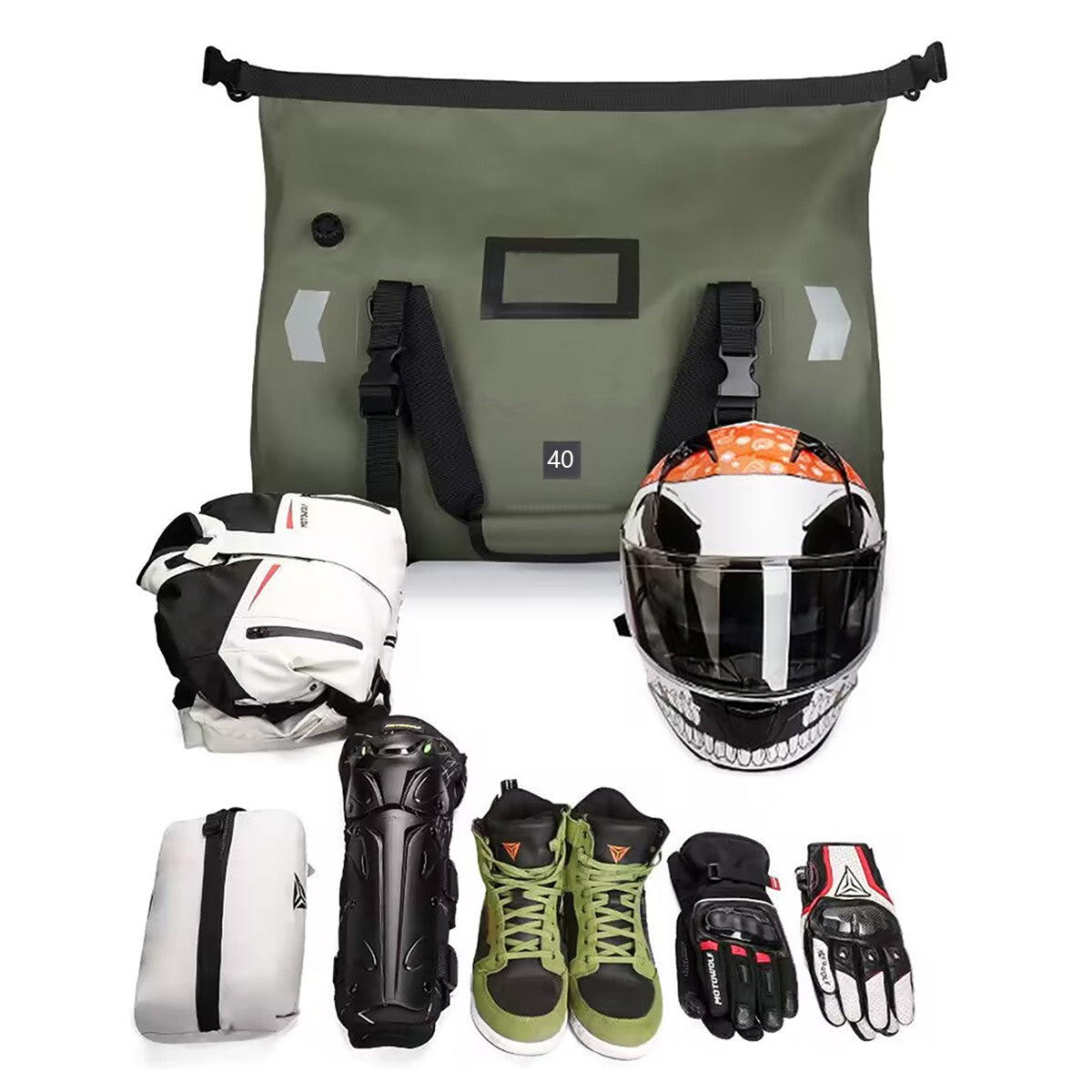 Universal Motorcycle Waterproof Tail Bags Back Seat Bags Cycling Camping Travel Bag Motorbike Scooter Sport Luggage Pack 66L 40L