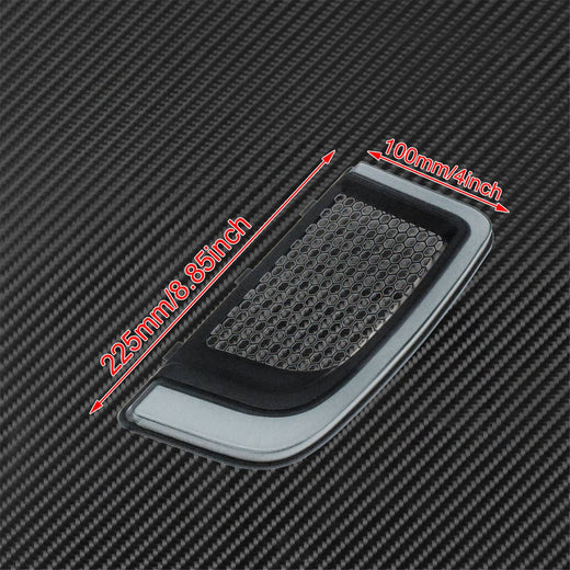 Motorcycle LED Turn Signal Light Fairing Lower Grills Black For Harley Touring Street Glide Road Glide Electra Glide FLHTK FLTRU