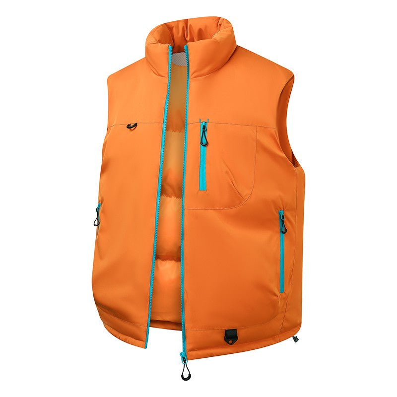 Couple Outdoor Fishing Casual Windproof Breathable Warm Vest Soft and Comfortable Winter Cold Proof Breathable Cotton Clothing