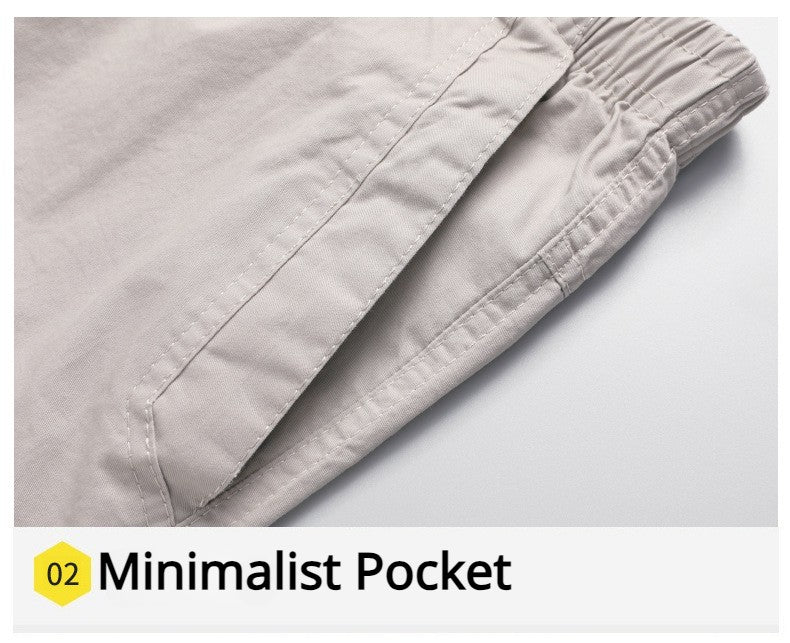 Casual Pants Men's Spring Autumn Cotton Cargo Trousers Plus Size Large Sports Pants Loose Straight Man Elastic Waist Pants