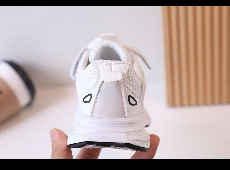 Kids Casual Sports Shoes with Thick Soles Boys Girls Fashion Versatile Sneakers 2024 New Children Mesh Breathable Running Shoes