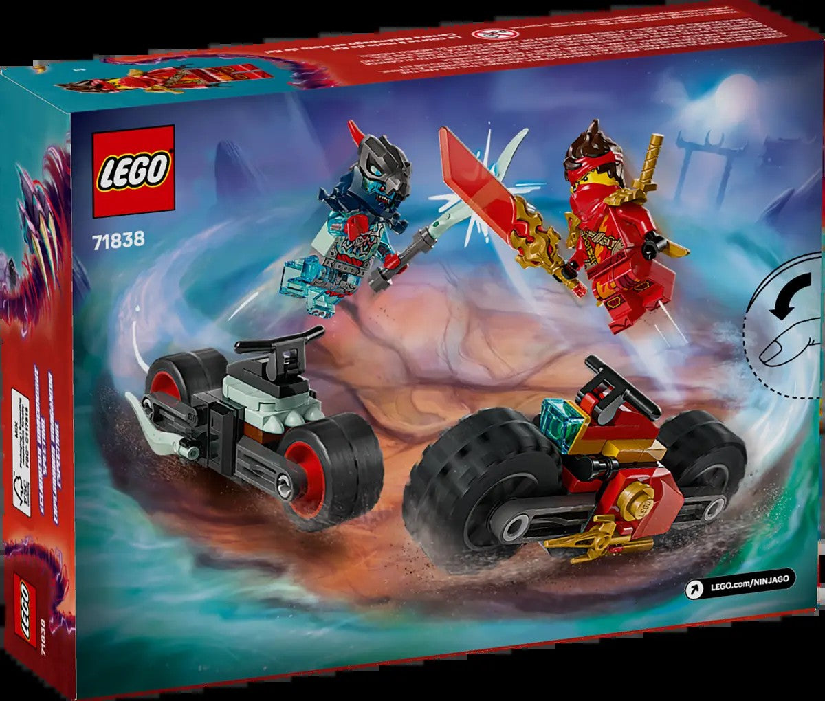 LEGO Phantom Ninja 71838 Kai's motorcycle speed pursuit puzzle building block toy gift