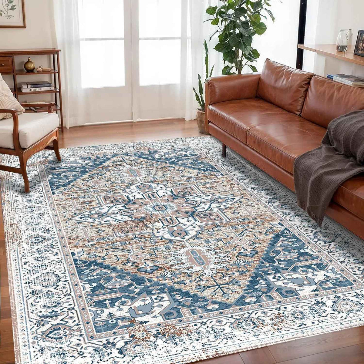 VIKAMA Bohemian Crystal Velvet Anti Slip Carpet For Living Room ,Floor Bedroom Big Size Rugs, Sofa Mats, Study,Home Decoration