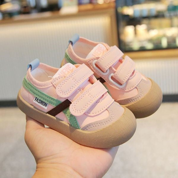 Spring and Autumn 2024 New Korean version of indoor girls canvas shoes soft-soled children's baby toddler shoes children's shoes