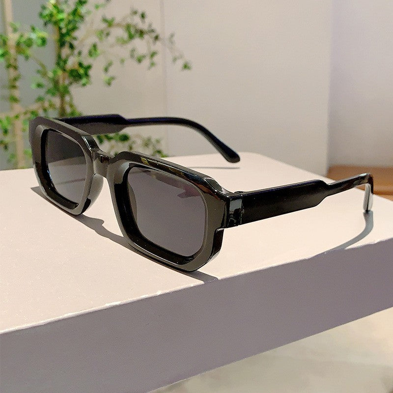 New Men Vintage Rectangle Frame Sunglasses Fashion Retro Sun Glasses Luxury Brand Design Glasses UV400 Eyewear Women Goggles