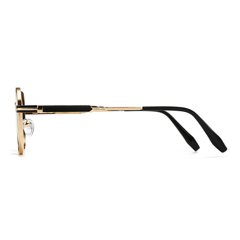 New European and American Style Men's Aviator Glasses, Retro Metal Square Frame Sunglasses, Cross-Border Ready Stock 1435