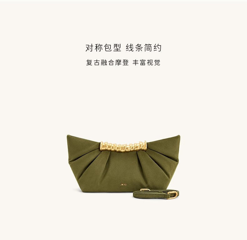 2025 Summer New Evening Handbag For Women Wrinkled Metal Fashion Bag Clutchs ????? ??????? ????????? ??????? ??????? Sac à Main