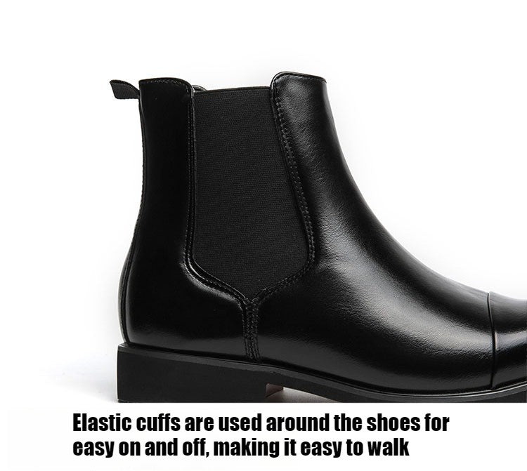 Chelsea Men's Boots with Red Sole, Ankle, Business Round Toe Slip on Sleeve Aura, Men's Boots Size 38-46 Men's Shoes Men's Boots