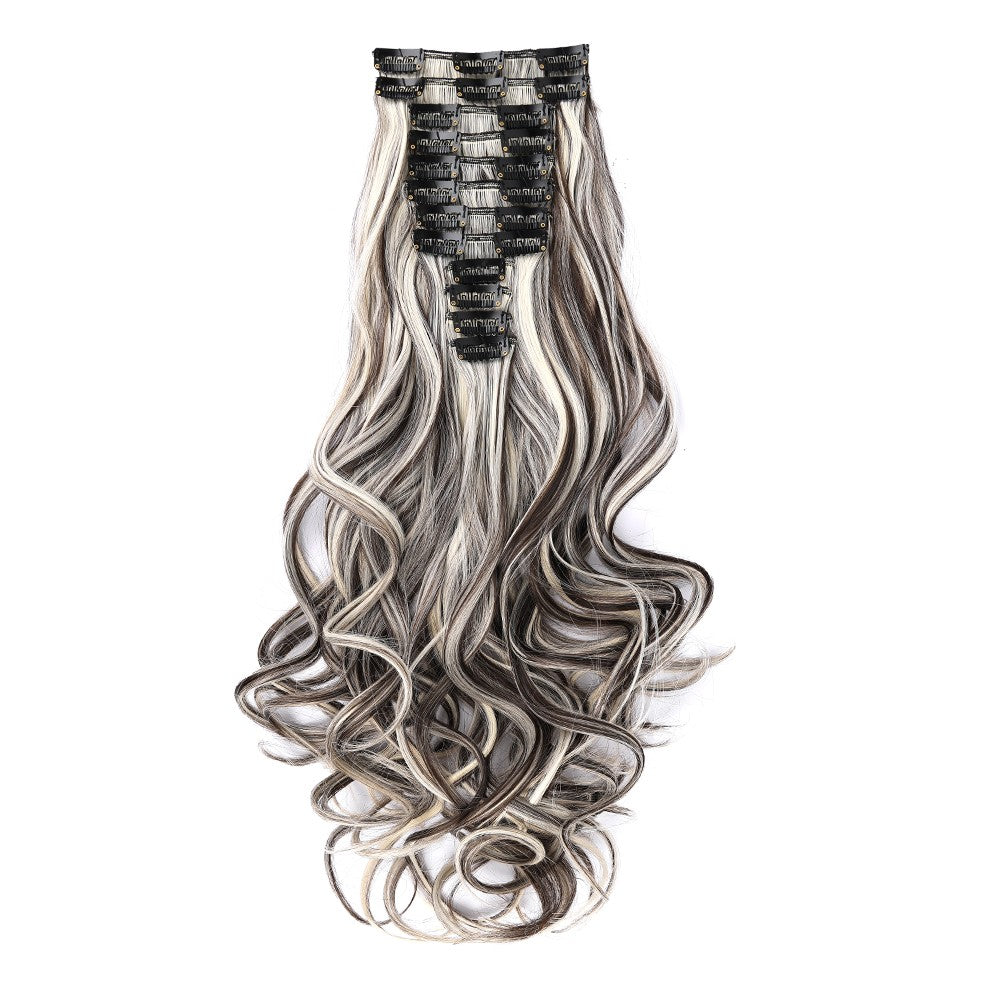 Pink Hair Extensions 12Pcs Clip in Hair Extensions 22 Inches Long Curly Hair Extensions Clip ins Soft Synthetic Hair Extensions