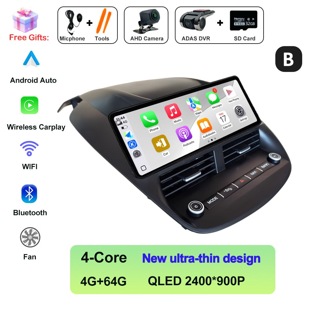 Android 14 For Ford Kuga 2013-2018 Wireless CarPlay Multimedia Display Touch Screen Android auto Head Unit Navigation GPS BT DVR