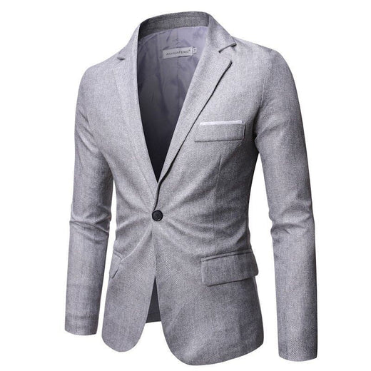 Blazer Pattern Versatile Wedding Men Fashion Business Gentleman Herringbone British Style Professional Casual Performance Blazer