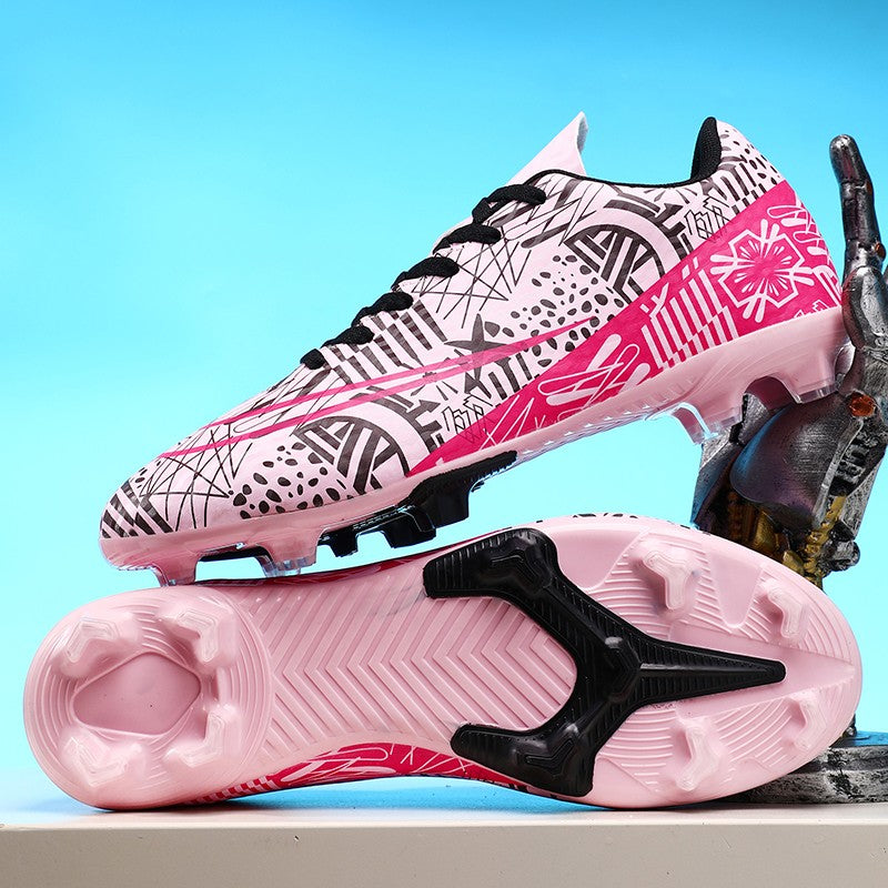 Men Soccer Shoes Adult Kids FG Football Boots Cleats Grass Training Turf Shoes Outdoor Non Slip Futsal Sneakers Unisex