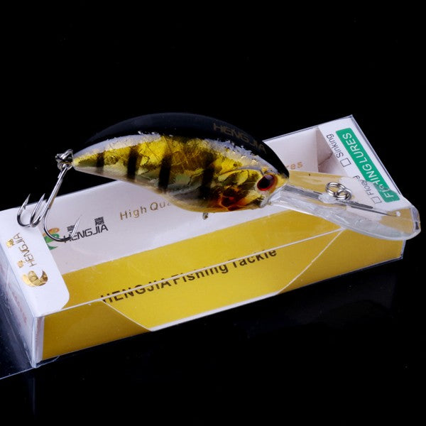 HENGJIA 13G 9CM Fishing Lures Rock Crank Bait Crankbait Minnow Bass Treble Hooks Swim Hard Lure Baits Wobbler Long Big Tongue