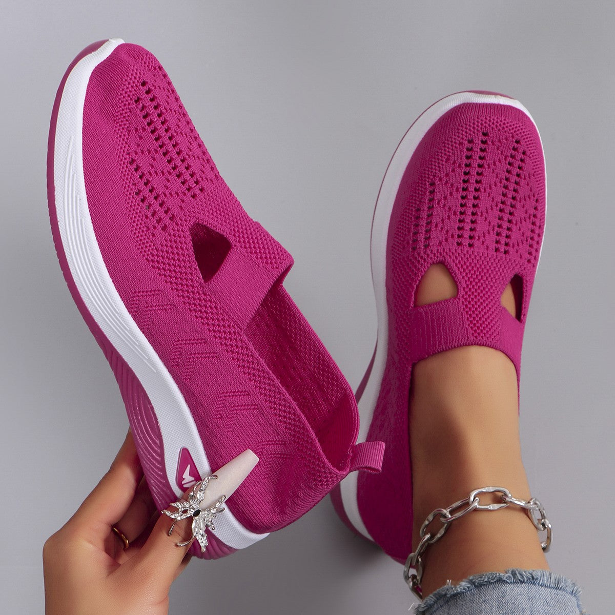 Women's summer breathable mesh flat shoes women's shoes casual sneakers shoes, clearance free shipping