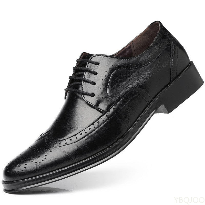 Large size fashionable men's office formal shoes low cut daily comfortable pointed multifunctional men's wedding men's shoes