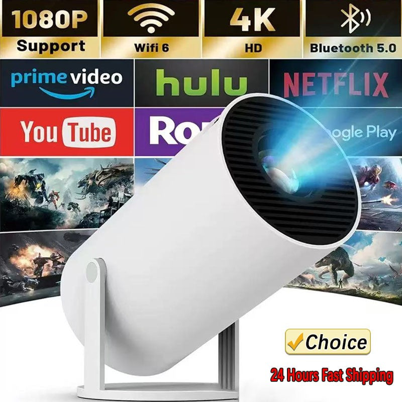 New Projector 4K Android 11 HY300 Wifi6 290ANSI Allwinner H713 BT5.0 1080P 1280*720P Cinema Outdoor Portable Projetors ?