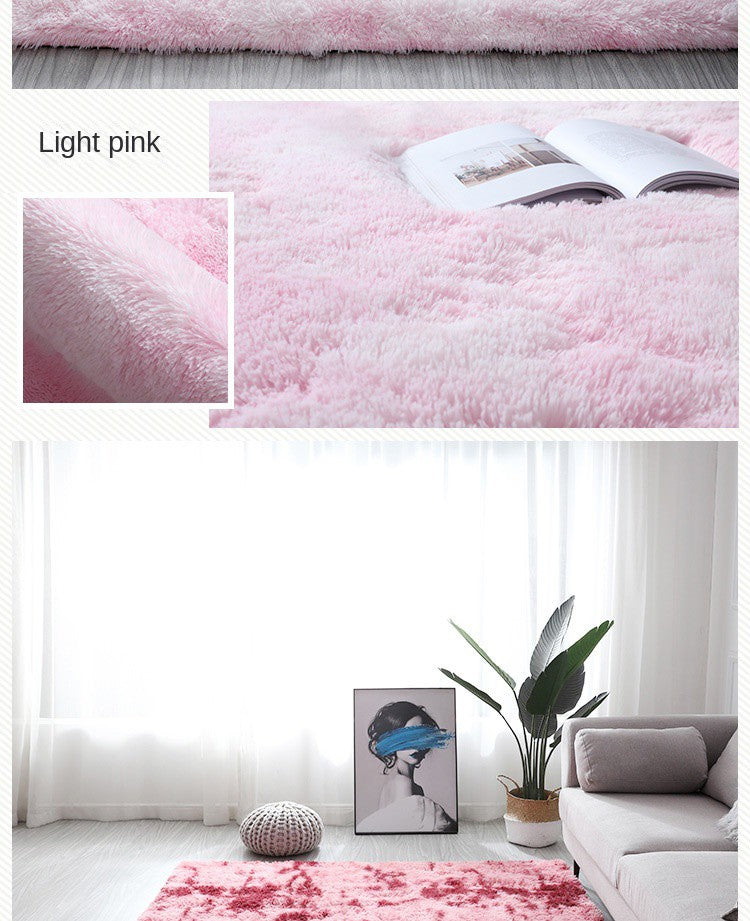 VIKAMA Ultra Soft Shaggy Round Rug Pad Fluffy White Carpet Living Room Home Decor Bedroom Kids Room Salon Thick Pile Carpet