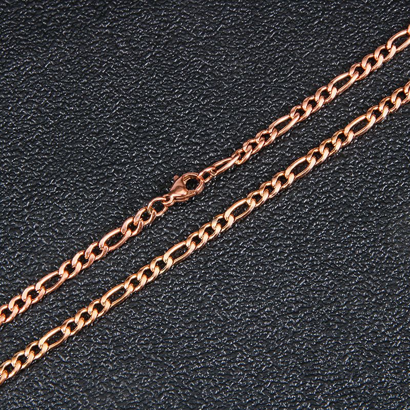 Fashion New Figaro Chain Necklace For Men Punk Silver Color Stainless Steel Long Necklace Men Hip Hop Jewelry Gift