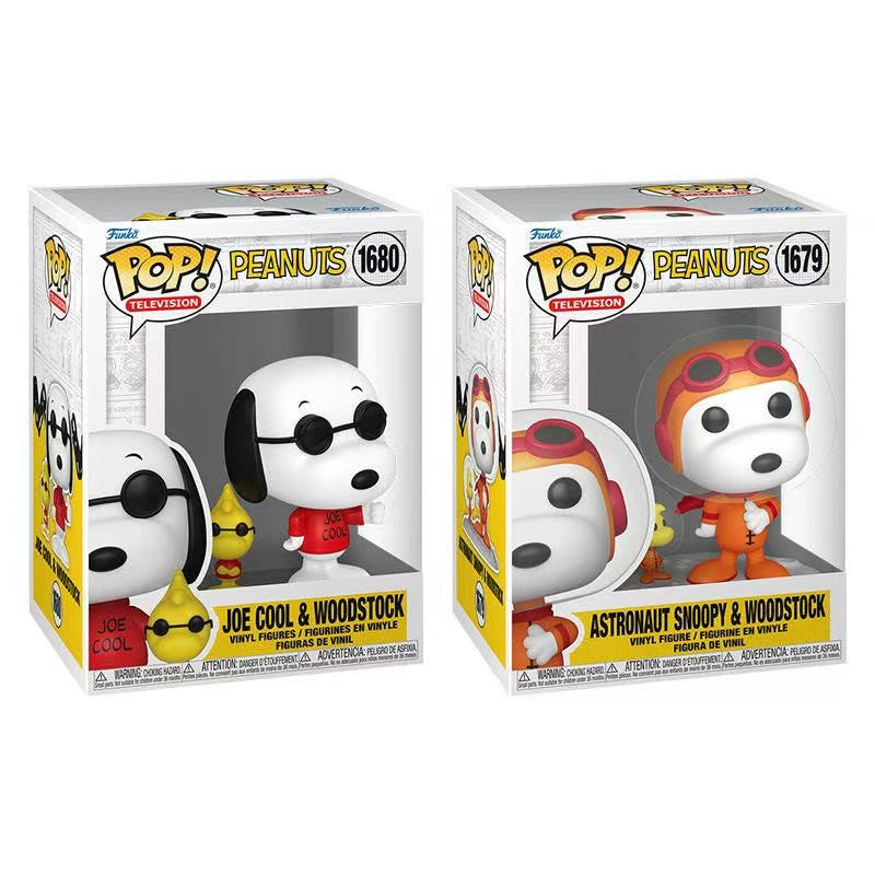 Funko Pop Snoopy Beagle Scouts Series Action Figure Anime Woodstock Astronaut Joe Cool Model Toys Limited Edition Figures Gifts