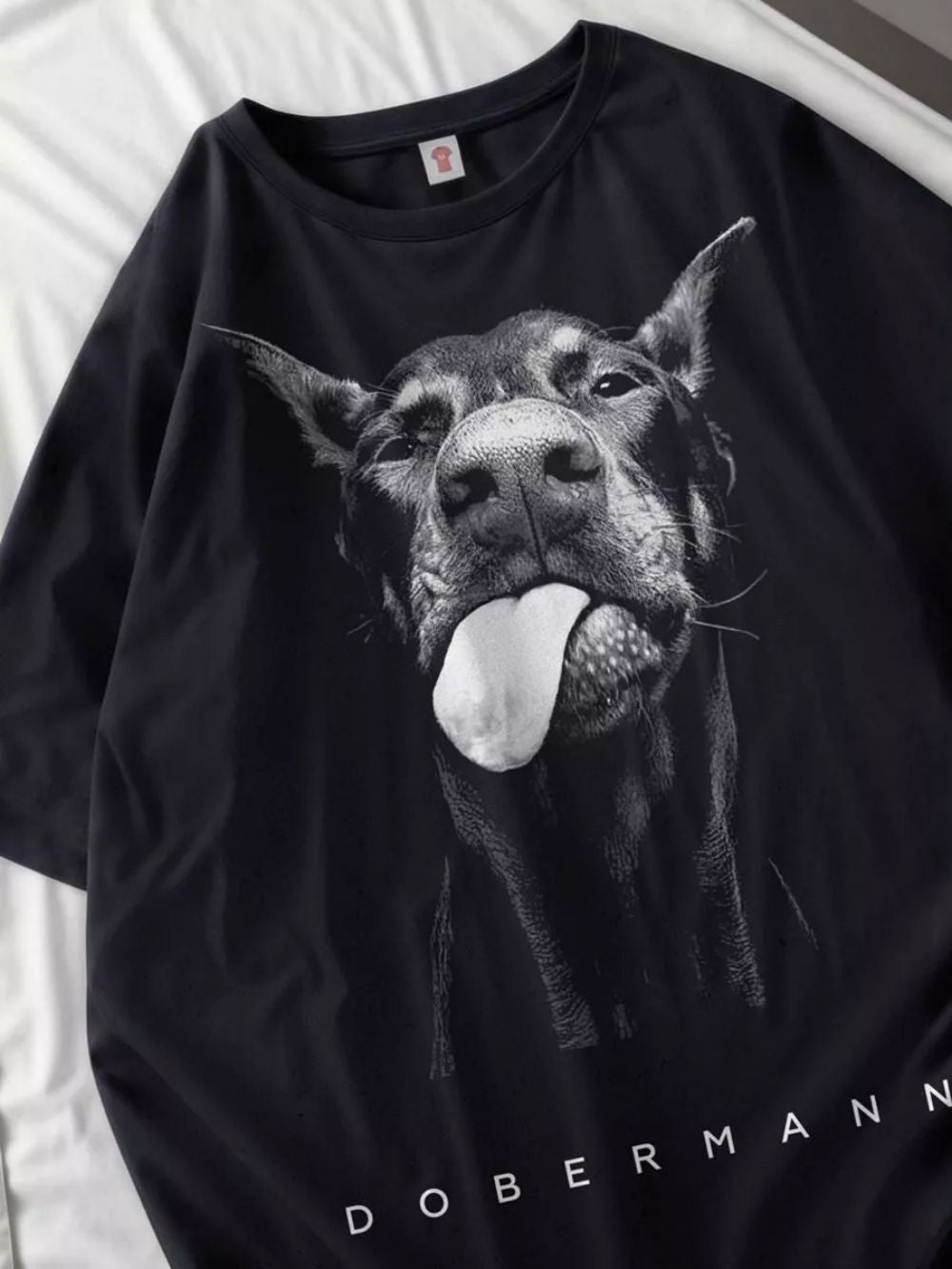 Cotton T-Shirts Women Dog Prints Cotton Tops Summer O-Neck Oversize T Shirts Casual Short Sleeve Tees Street Woman Clothes