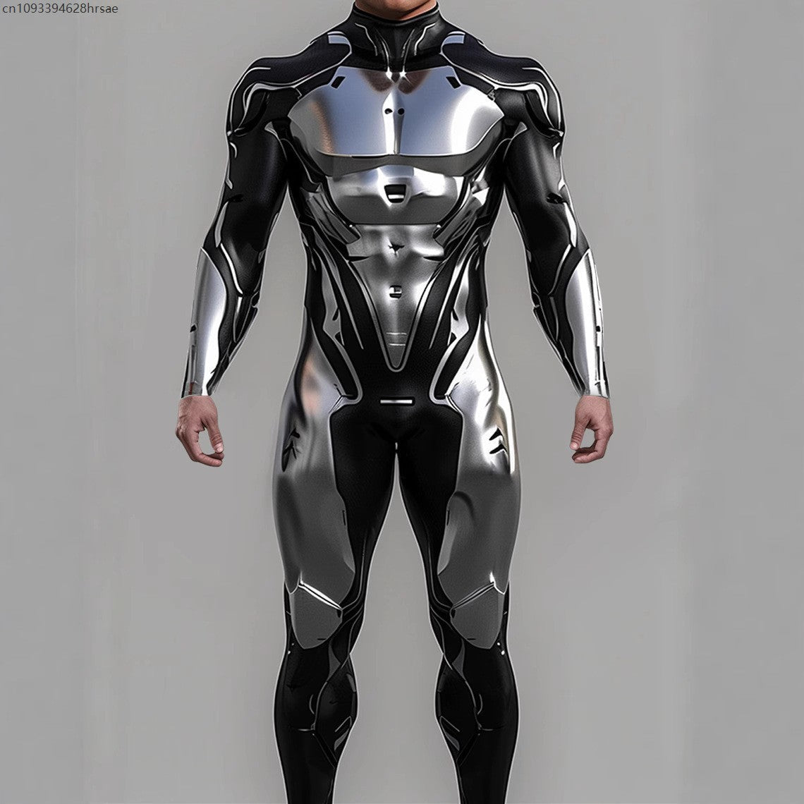 CyberPunk Futuristic Mechanical Armour Jumpsuit Cool Fighter Cosplay Bodysuit Steampunk Costume Halloween Party Shows Men Zentai