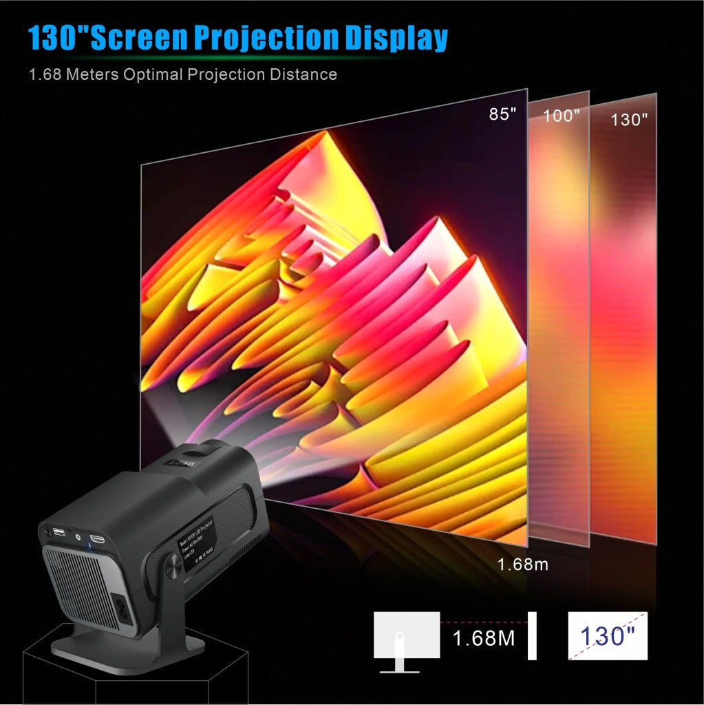 Salange HY320 MINI Android 11.0 Projector LED Beamer Home Cinema 300ANSI 720P WIFI Smart TV HD 1080P 4K Movie