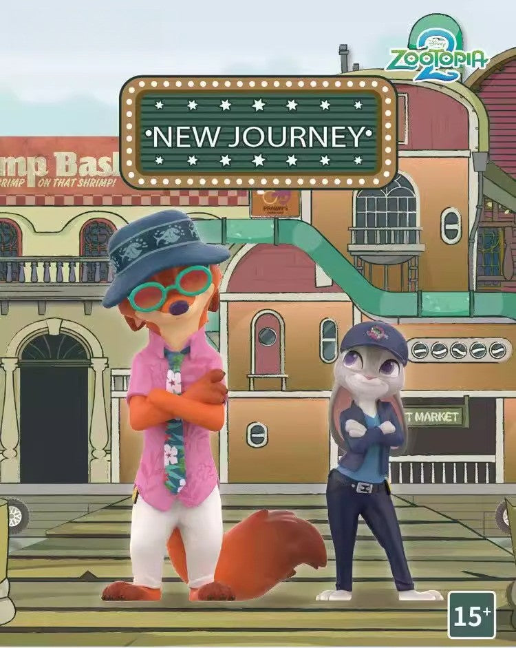 Disney Zootopia 2 New Journey Series Collectible-Nick & Judy Articulated Figures Surprise Blind Box Animated Movie Gift for Kids