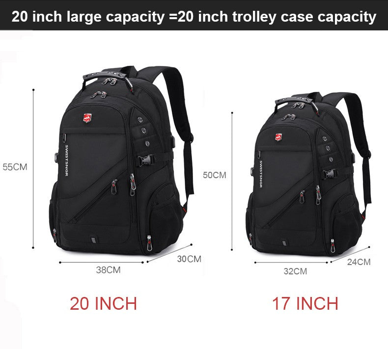 2025 New Waterproof Man Backpack Fit 17inch Laptop USB Charging Backpack Women Oxford Travel Male Bag Vintage School Bag Mochila