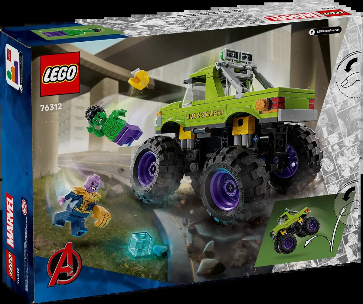LEGO, Marvel, 76312, Hulk off-road vehicle battle, Thanos, children's building block toy gift