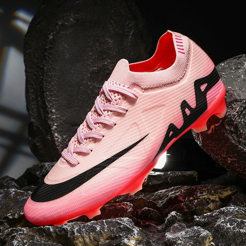 New Men Football Boots Long Spikes Ultralight Grass Cleats Match Indoor Breathable Soccer Shoes Sneakers Training Drop Shipping