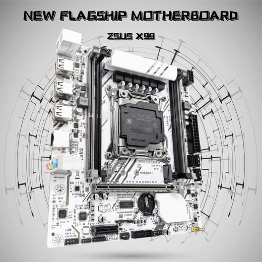 ZSUS X99 Motherboard Set Kit With LGA2011-3 Xeon E5 2650 V4 CPU DDR4 16GB (1*16GB) 2133MHZ RAM Memory NVME M.2 SATA
