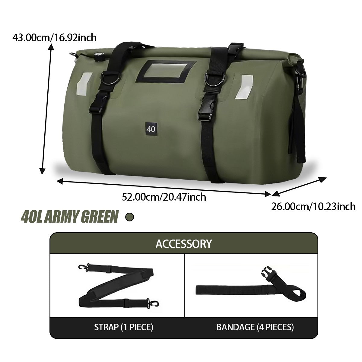 Universal Motorcycle Waterproof Tail Bags Back Seat Bags Cycling Camping Travel Bag Motorbike Scooter Sport Luggage Pack 66L 40L