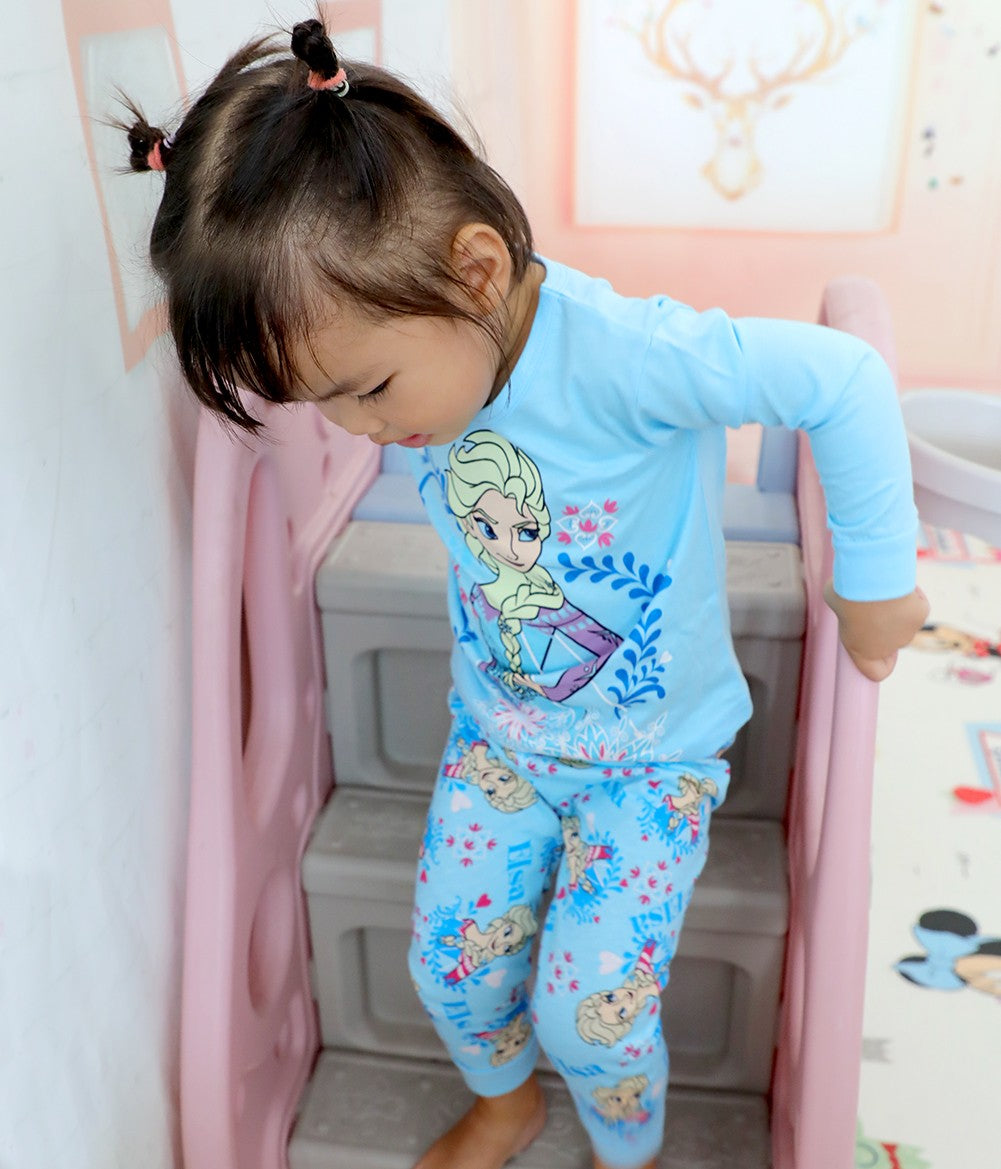 New Spring Autumn Children's Clothing Sets girl Sleepwear Clothes Kids Pajamas Set Baby Girls Cotton Anna Elsa Cartoon Pyjamas
