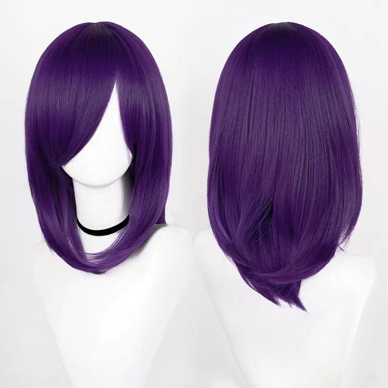 Cosplay Wigs Multicolor 16 Inch Short Straight Men's Wig Synthetic Heat Resistant Wigs for Anime Cosplay Halloween Party Use