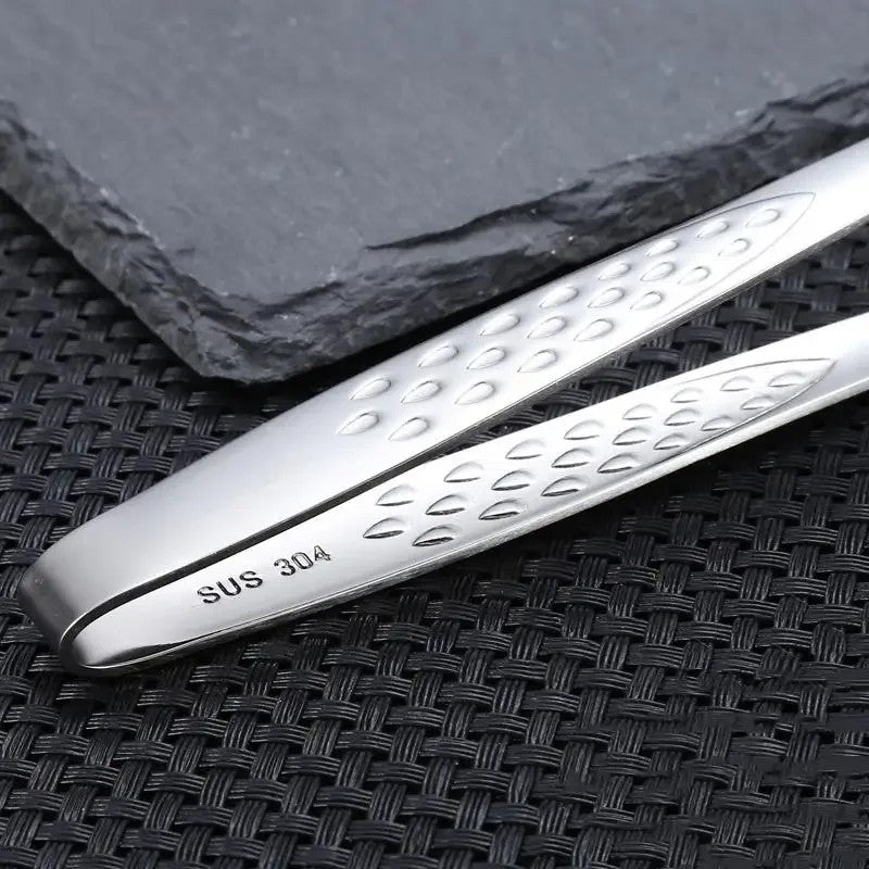 Stainless Steel Kitchen Tongs for Barbecue, Grill, Cooking, Salad, Meat, Buffet, and BBQ Tools – Versatile Food Tongs Clip