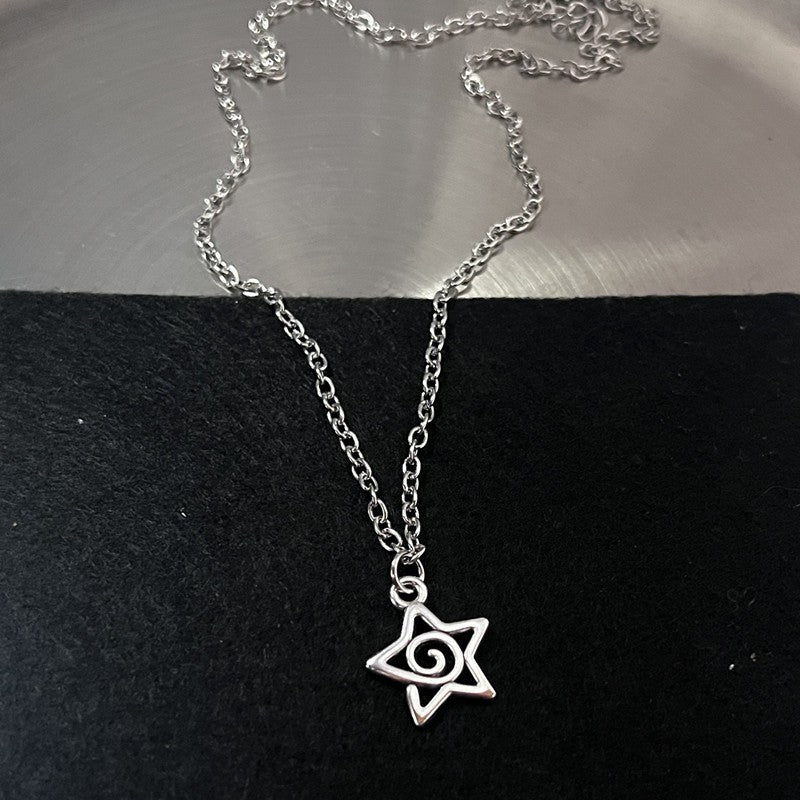 Y2K Flail Fire Heart Teeth Pendant Necklace for Women Men Charm Necklace Grunge Punk Fashion Jewelry ?