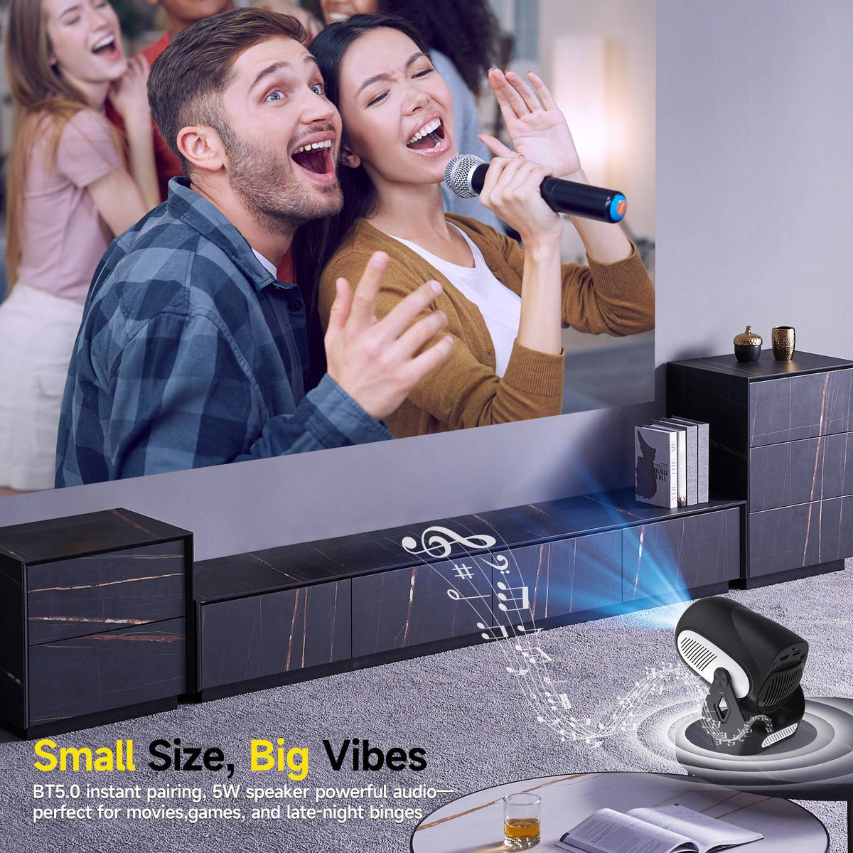 Magcubic HY300 X Projector Electric Focus 4K HD 300ANSI Allwinner H713 90° Flexible BT5.0 Home Cinema Outdoor portable Projector