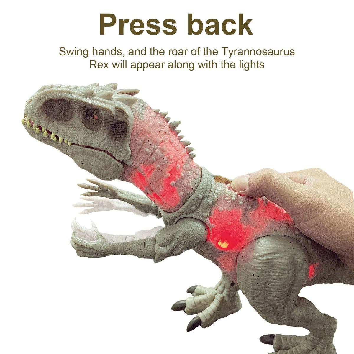 New Jurassic Period Realistic Dinosaur Model Electric Walking Sound Effect Light Up Roaring Tyrannosaurus Boys Dinosaur Gifts