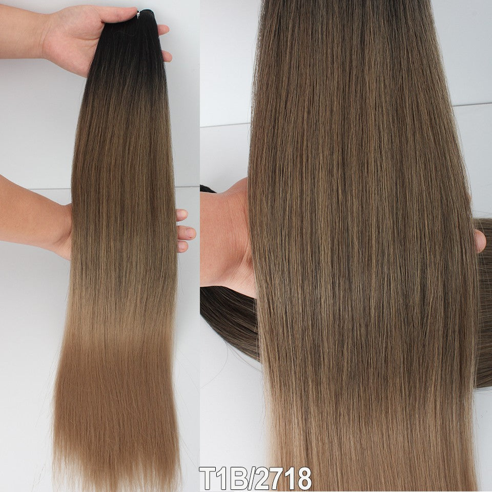 Russia Straight Hair Weave Bundles 65cm 200G Fiber Synthetic Hair Extensions Bio Protein Heat Resistant Ponytail Cosplay Hair