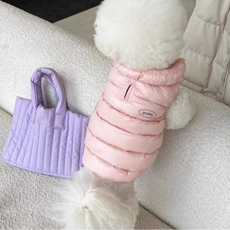 Fashion Solid Dog Clothes Soft Warm Dog Jacket Winter Puppy Vest Coat Waterproof Cat Down Jacket Pet Costumes Chihuahua Supplies
