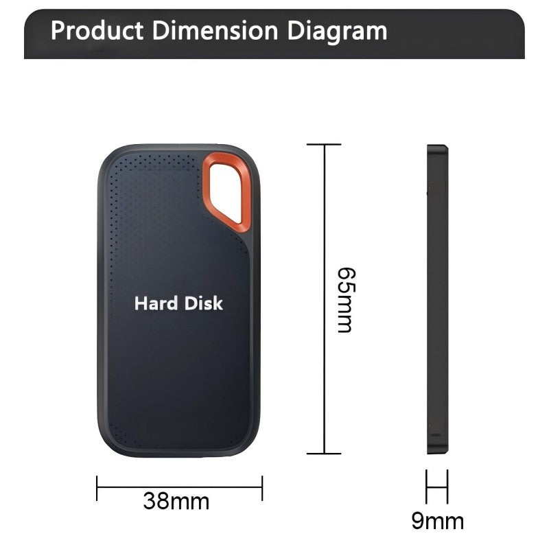 External Hard Drive 4TB Portable SSD High-speed Solid State Drive 256TB Large Capacity Hard Disk Storage Device for Laptops/Mac