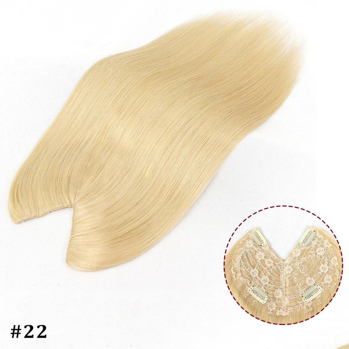 V Shape Clip In Human Hair Extensions Invisible Brown Blonde Highlight Toppers For Women Straight Brazilian Remy Hair 16Inch