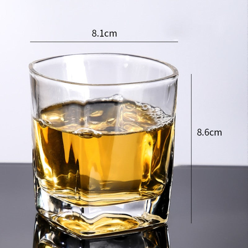 High End 10.3oz Black Silhouette Pattern Glass Cup Personalized Drinking Glasses Household Creative Whiskey Glass Iceberg Cup