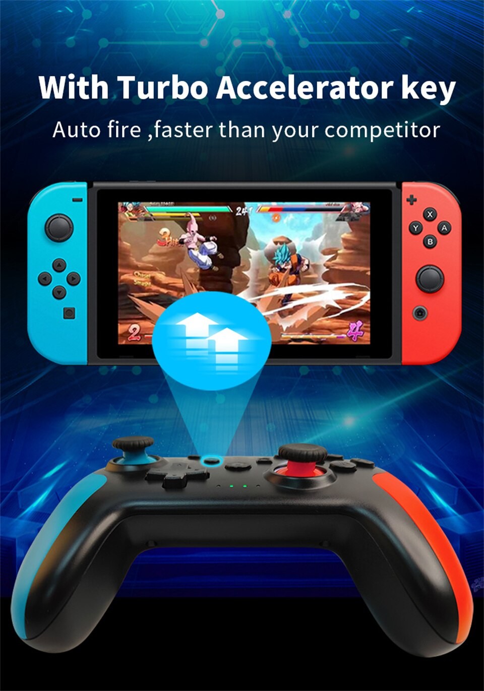 GAMINJA MG25Z Wireless Controller Bluetooth Gamepad For Nintendo Switch PS3 PC Joystick Dual Vibration Gamepad Lag Free
