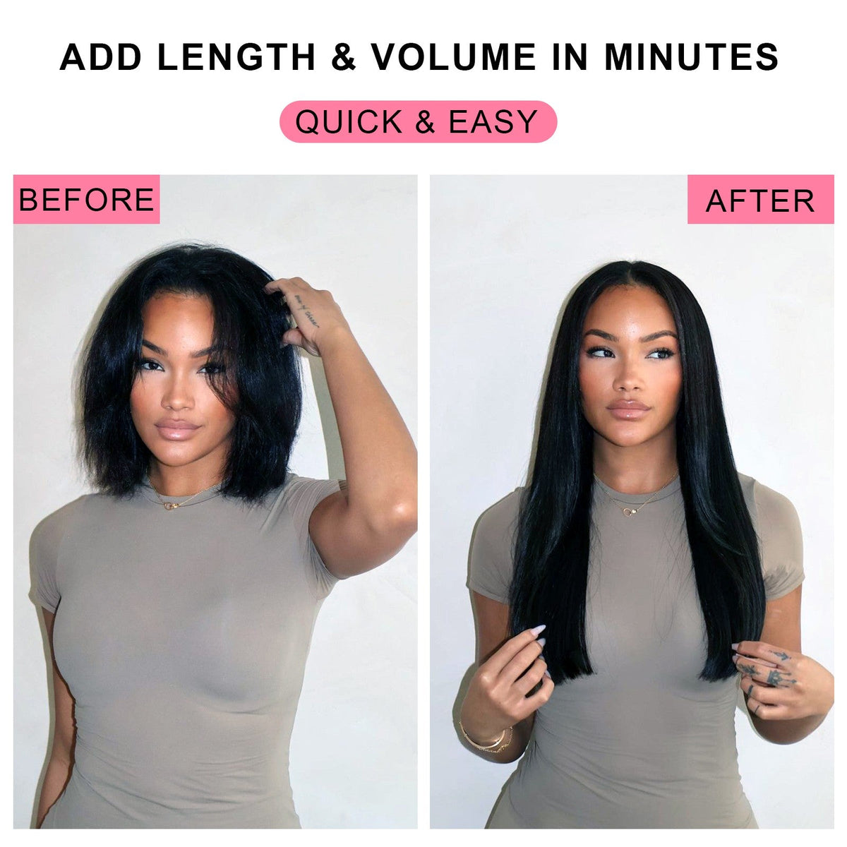 Bone Straight Clip In Human Hair 2/3/5 Pcs/Set 100% Nature Unprocessed Brazilian Virgin Clip on Weave Hair Extension for Women