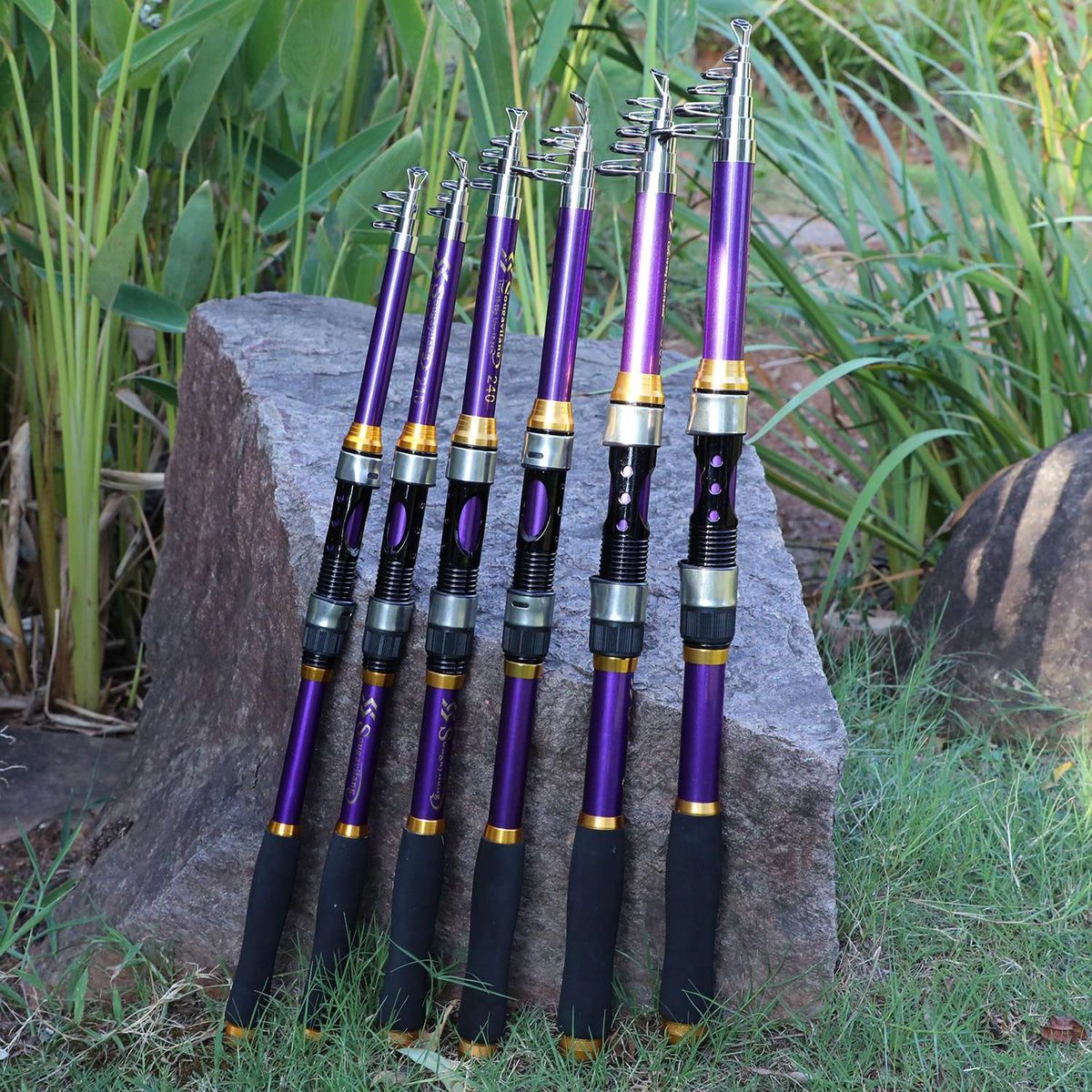 Sougayilang 4 Colors Telescopic Fishing Rod 1.8m-3.3m Glass Fiber EVA Handle Carp Spinning Rod Fishing Pole Fishing Weight 5kg