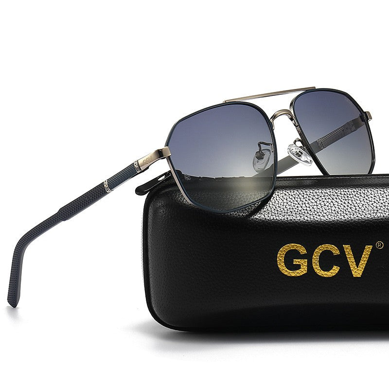 GCV 2025 Brand Classic Pilot Square Polarized Sunglasses Metal Frame Men's Driving Male Sun Glasses Eyewear UV Blocking Luxury