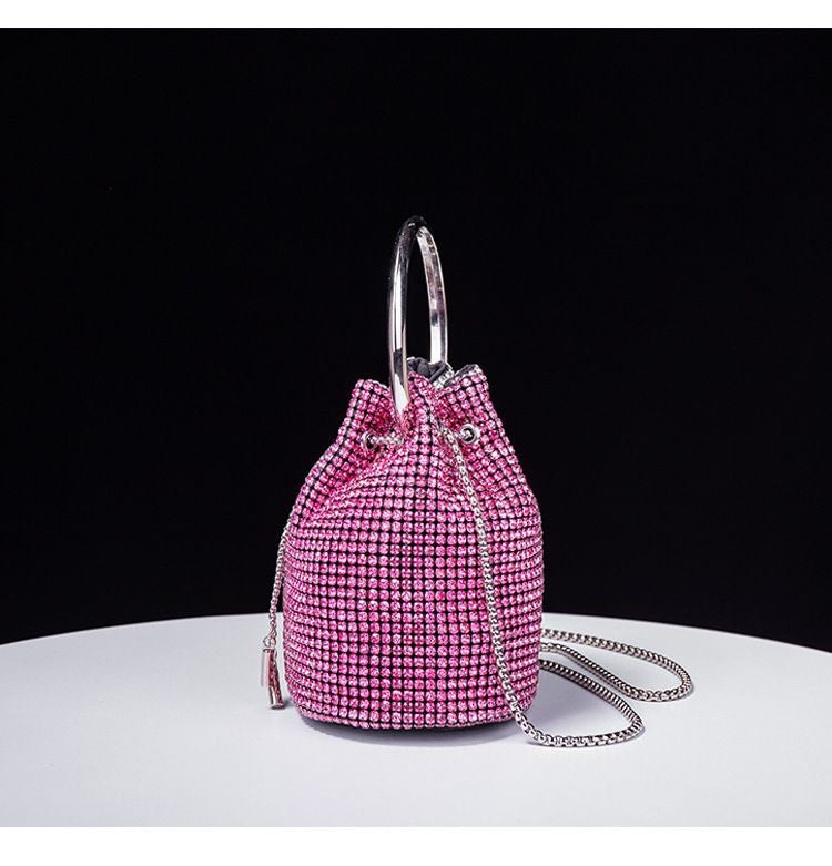 Women's bag 2024 a w bucket bags Women's inlaid diamond bag Fashion dinner women luxury single shoulder designer handbags
