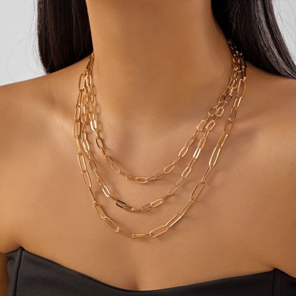 Classic Pendant Necklace for Women Micro Zircon Turkish Lucky Evil Eyes Palm Cross Pearl Multilayer Metal Chain Choker Jewelry