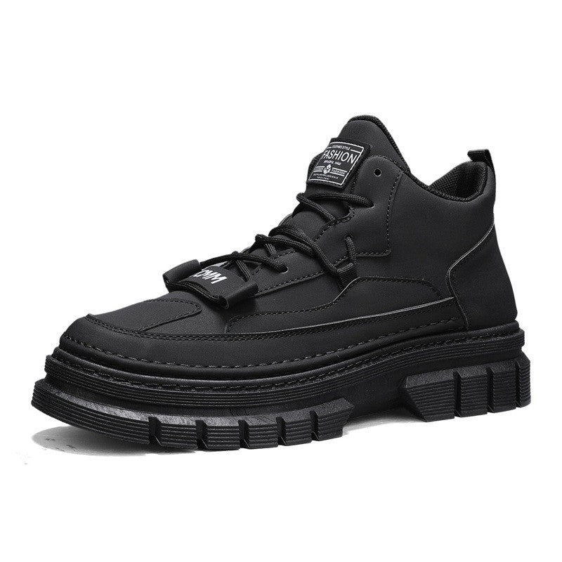 Men's boots four season high-top Joker thick-sole casual boots soft-sole non-slip comfort outdoor boots fashion youth work boots